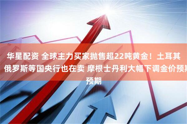 华星配资 全球主力买家抛售超22吨黄金！土耳其、俄罗斯等国央行也在卖 摩根士丹利大幅下调金价预期